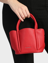 Barbara Red Bucket Handbag