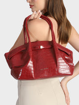 Red Hana Croco Totebag