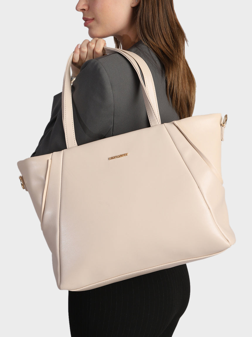 Charles Beige Classic Tote Bag