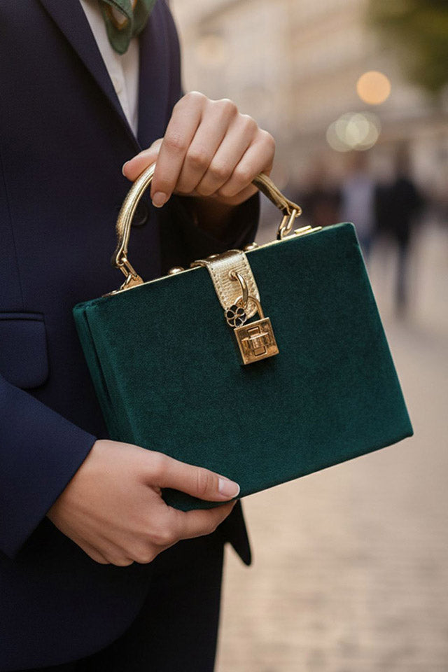 Iris Green Clutch