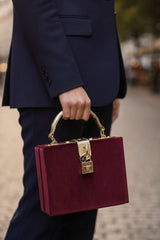 Iris Maroon Clutch