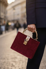 Iris Maroon Clutch