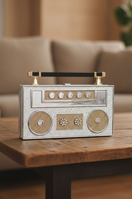 The Radio Silver Clutch