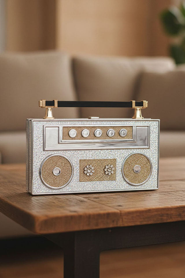 The Radio Silver Clutch