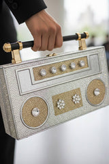 The Radio Silver Clutch