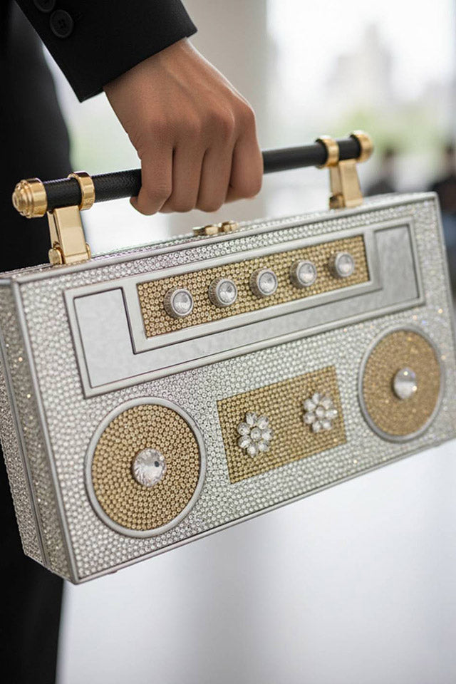 The Radio Silver Clutch
