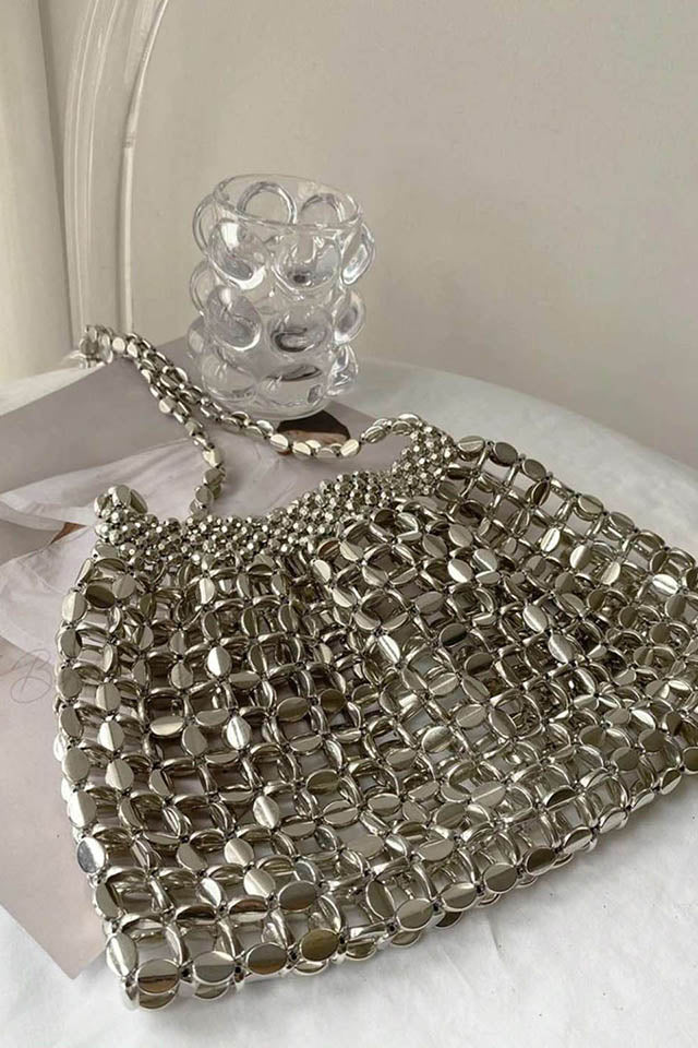 Aura Silver Clutch
