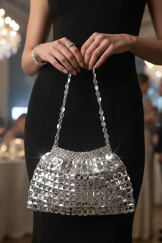 Aura Silver Clutch