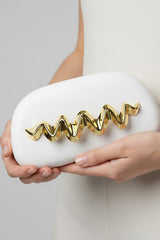Inaya White Clutch