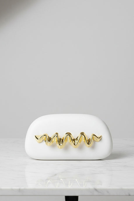 Inaya White Clutch