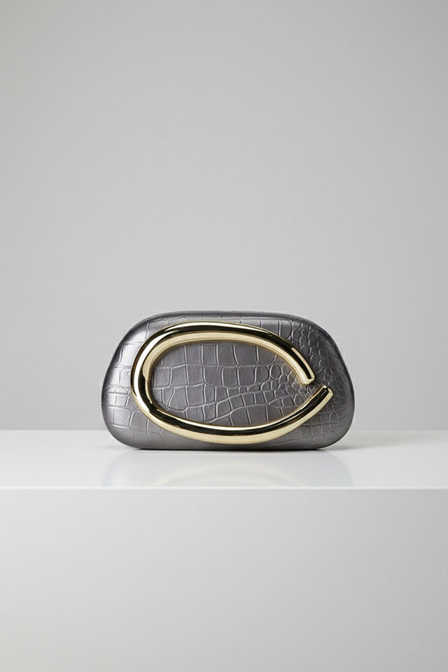 Cleo Silver Clutch