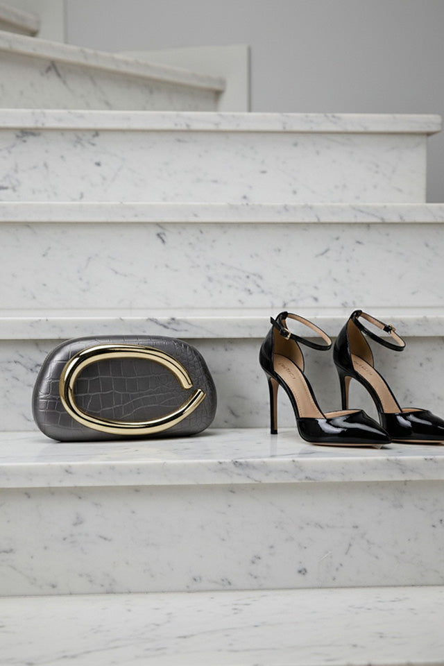 Cleo Silver Clutch