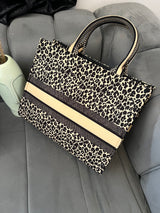 Multi Color leopard print tote bag