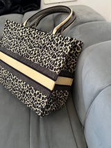 Multi Color leopard print tote bag