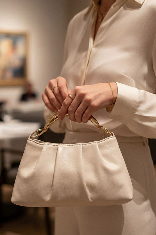 Zelia Beige Clutch