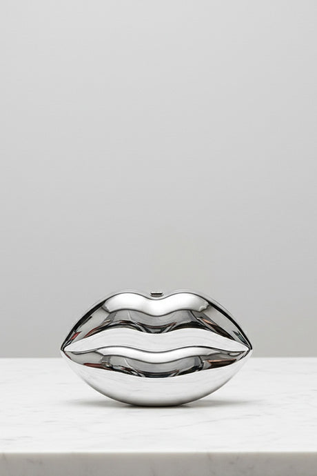 Mr. Lips Silver Clutch