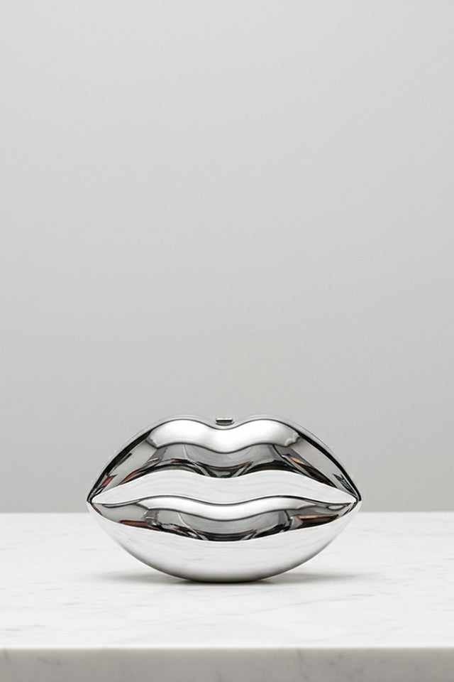 Mr. Lips Silver Clutch