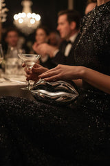 Mr. Lips Silver Clutch