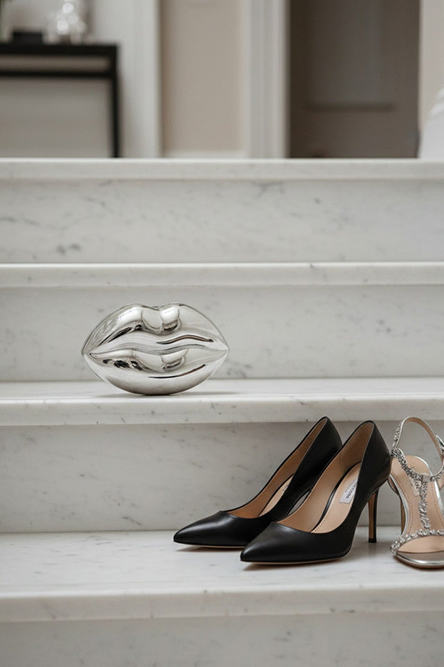 Mr. Lips Silver Clutch