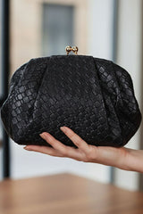 Agathe Black Clutch