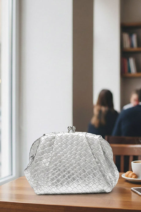 Agathe Silver Clutch