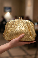 Agathe Gold Clutch