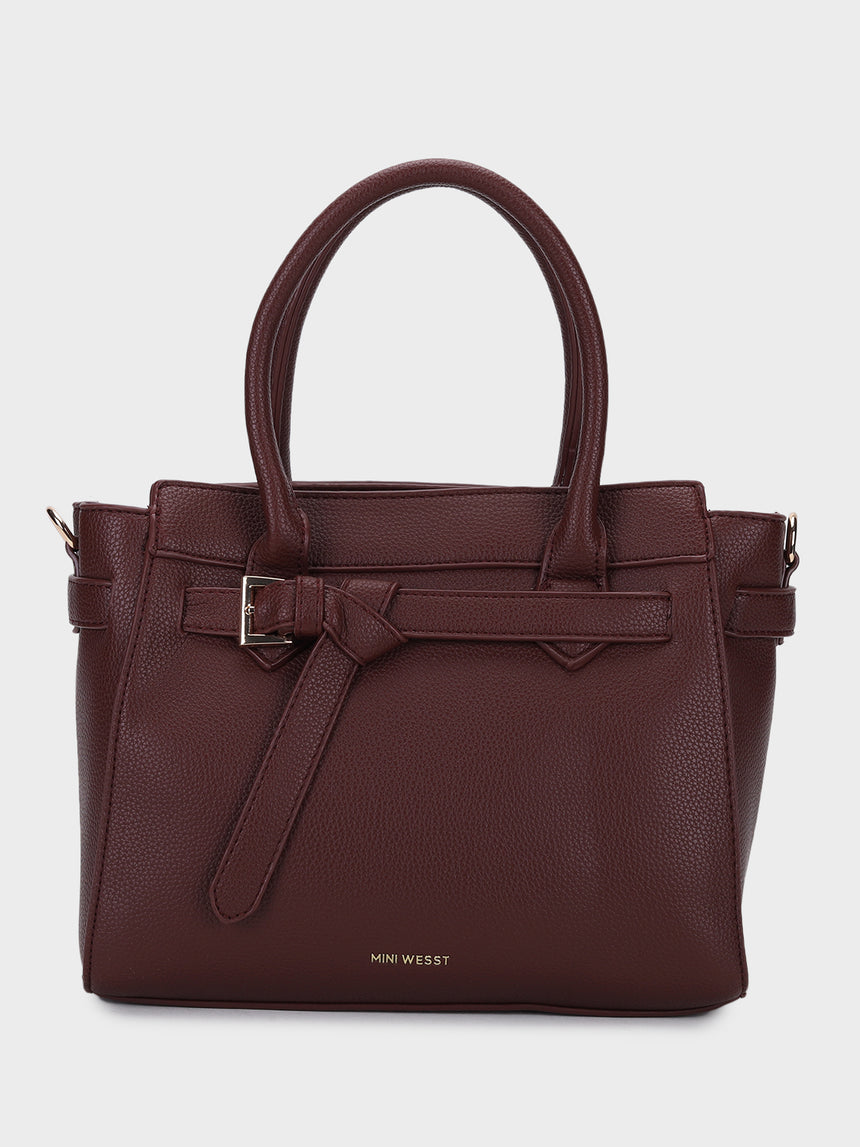THEA MAROON HANDBAG