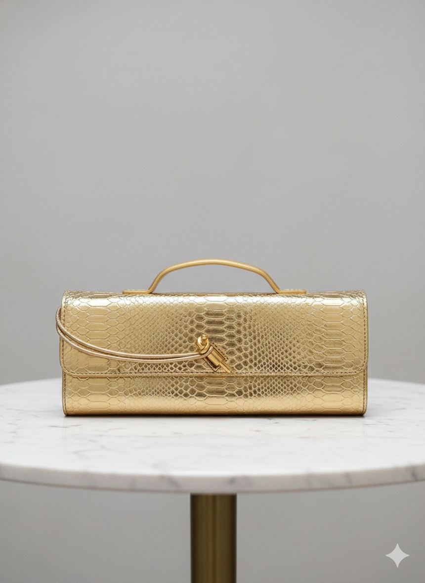 Elena Gold Clutch