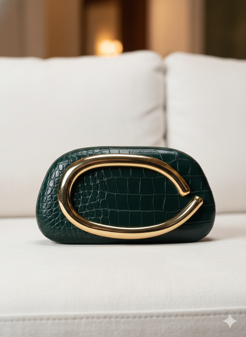 Cleo Green Clutch