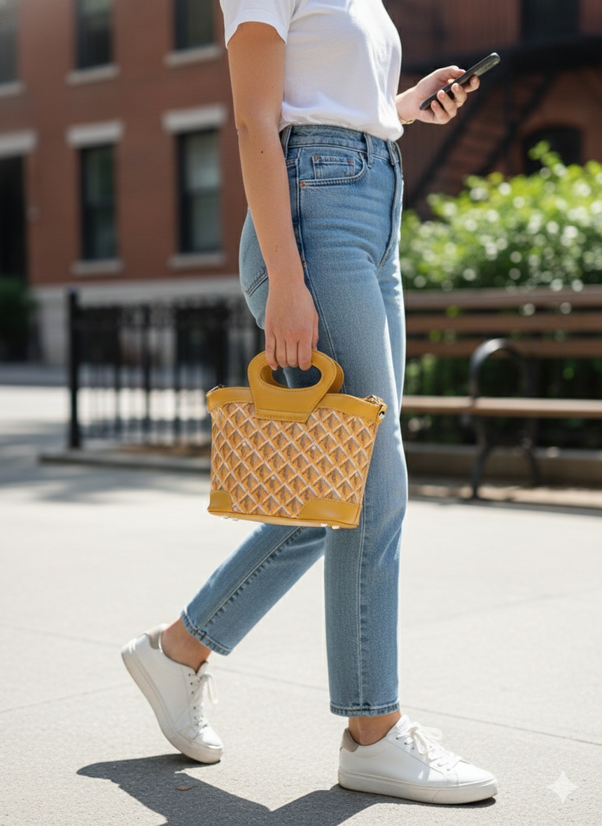 Liam Yellow Bucket Bags
