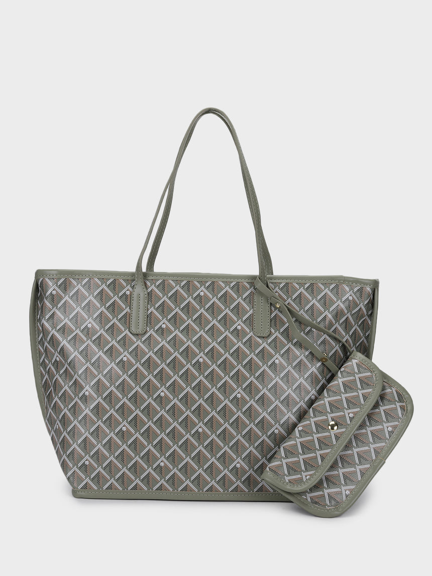 Grey Yara Tote Bag