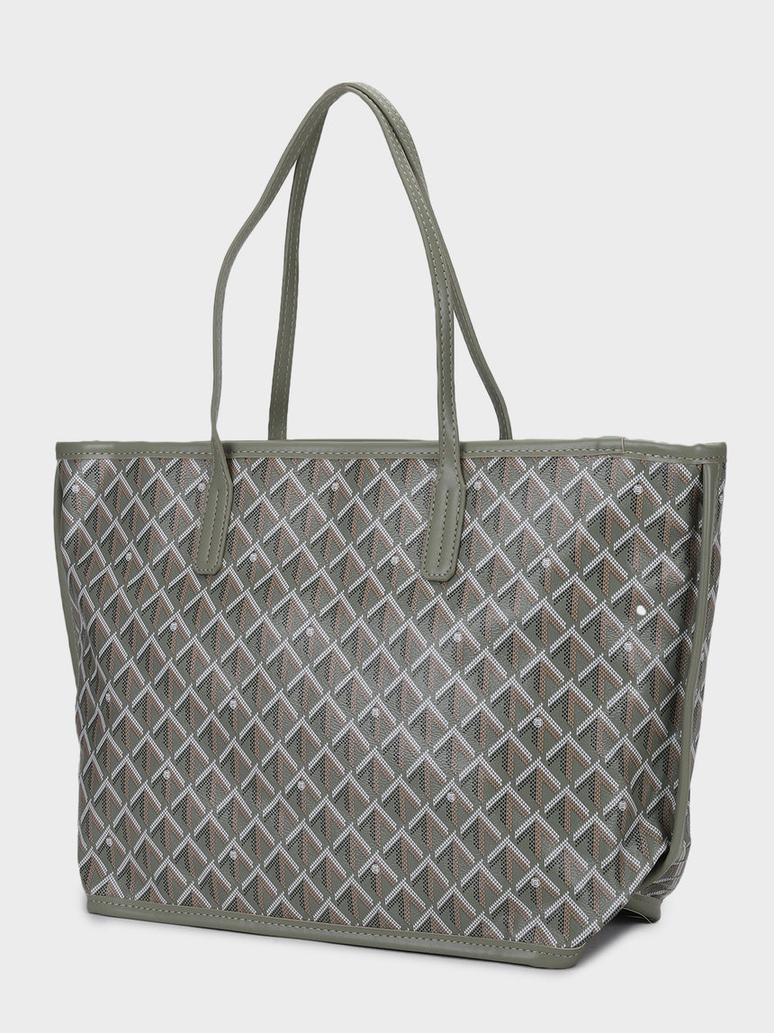 Grey Yara Tote Bag