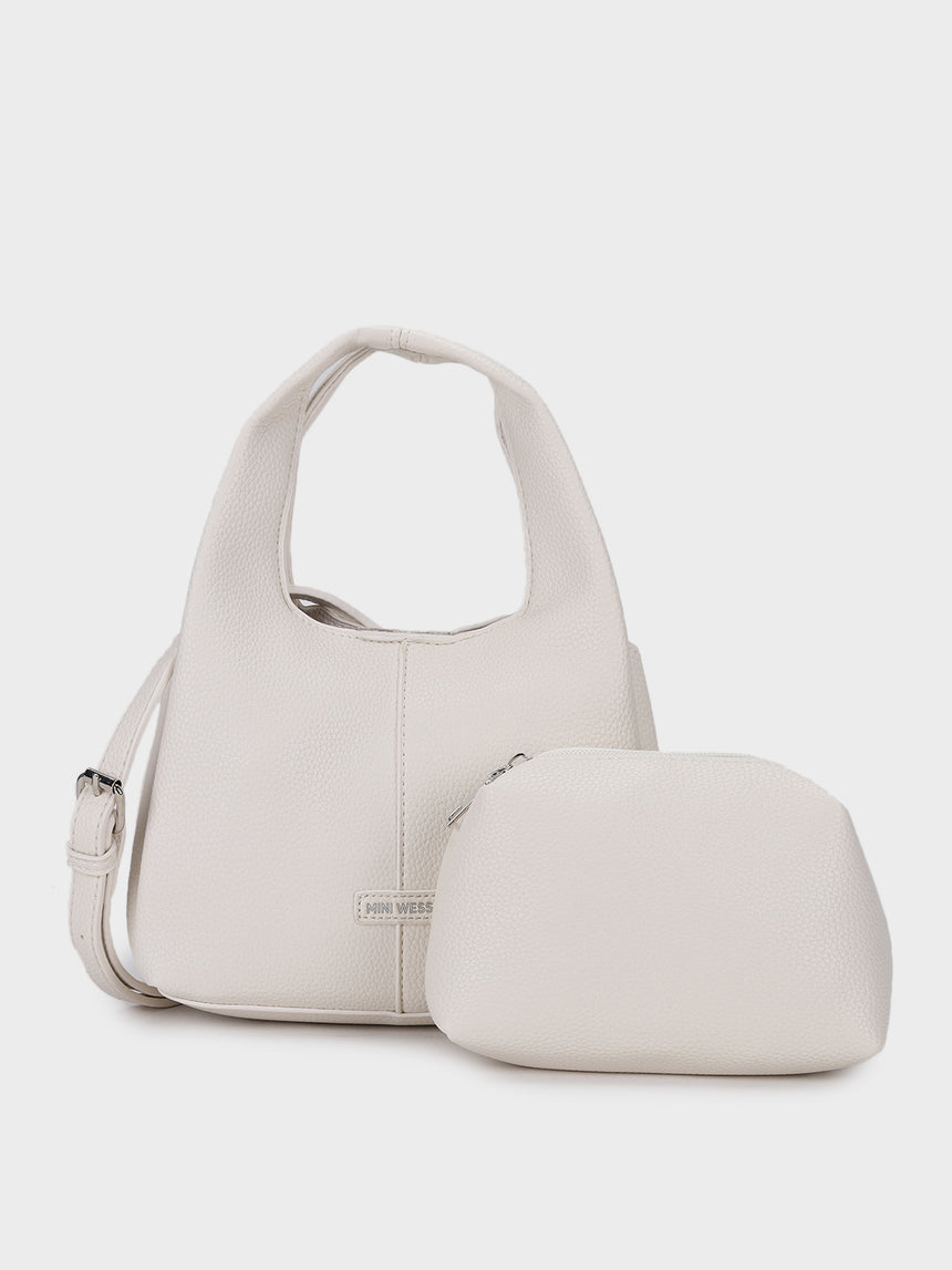 White Hilary Bucket Sling Bag