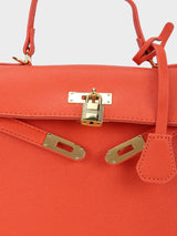 Sharon Orange Birk Handbag