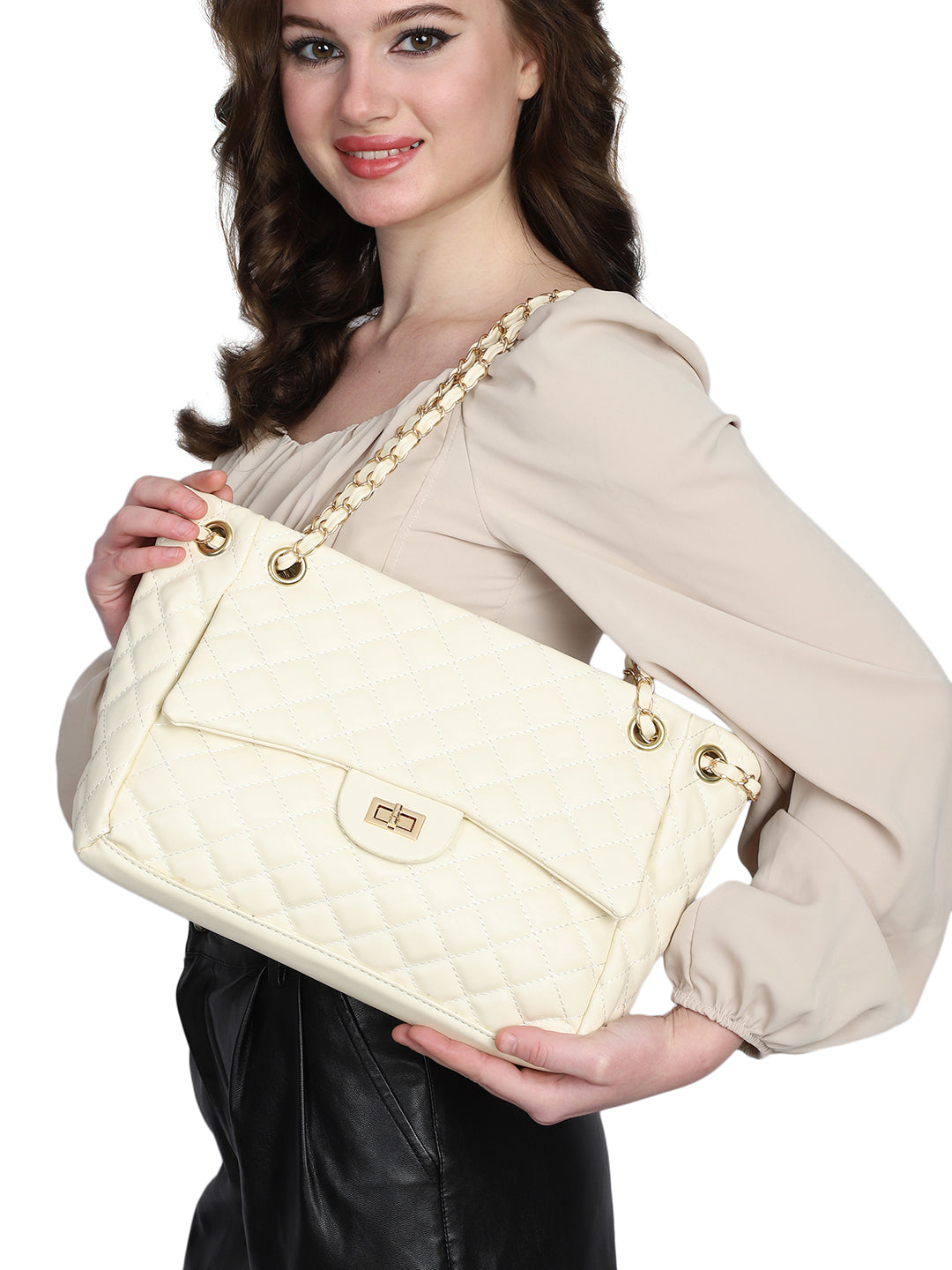 MINI WESST Women's White Shoulder Bag