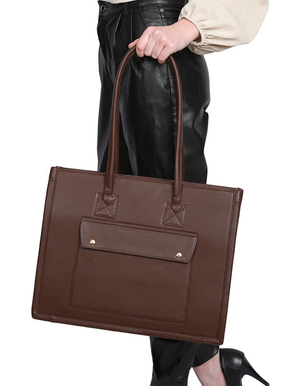 MINI WESST Women's Brown Tote Bag