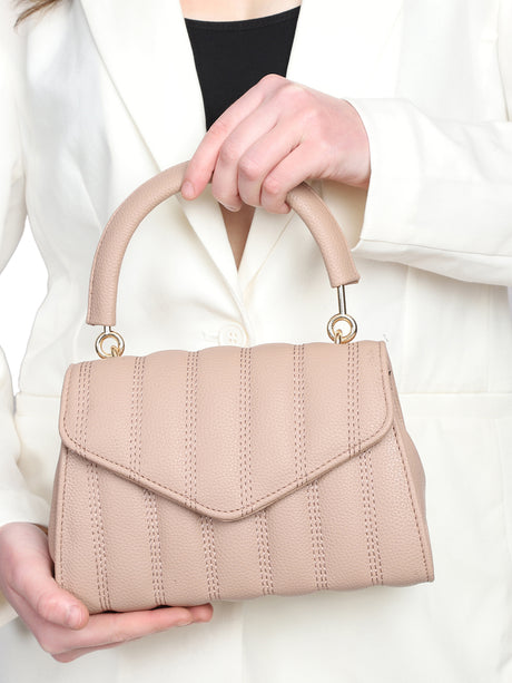 Women's Beige Handheld Bag