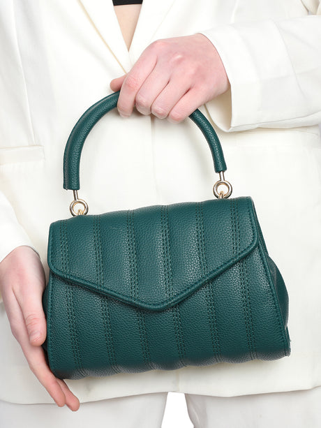 Women's Green Handheld Bag