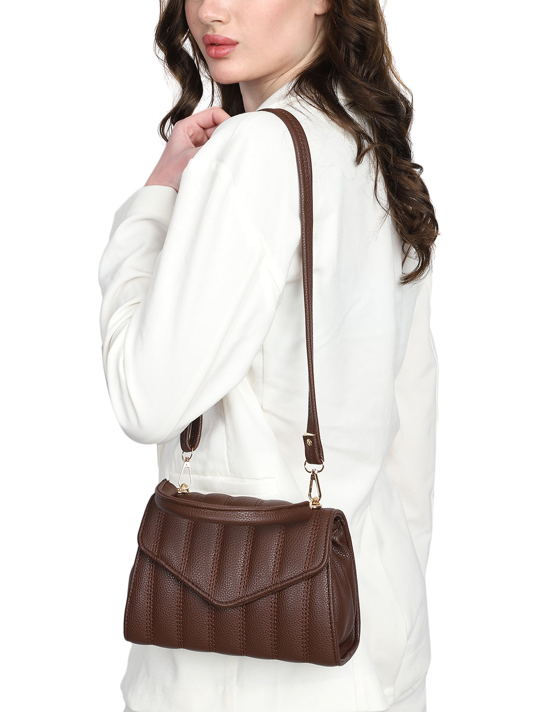 Women's Brown Handheld Bag