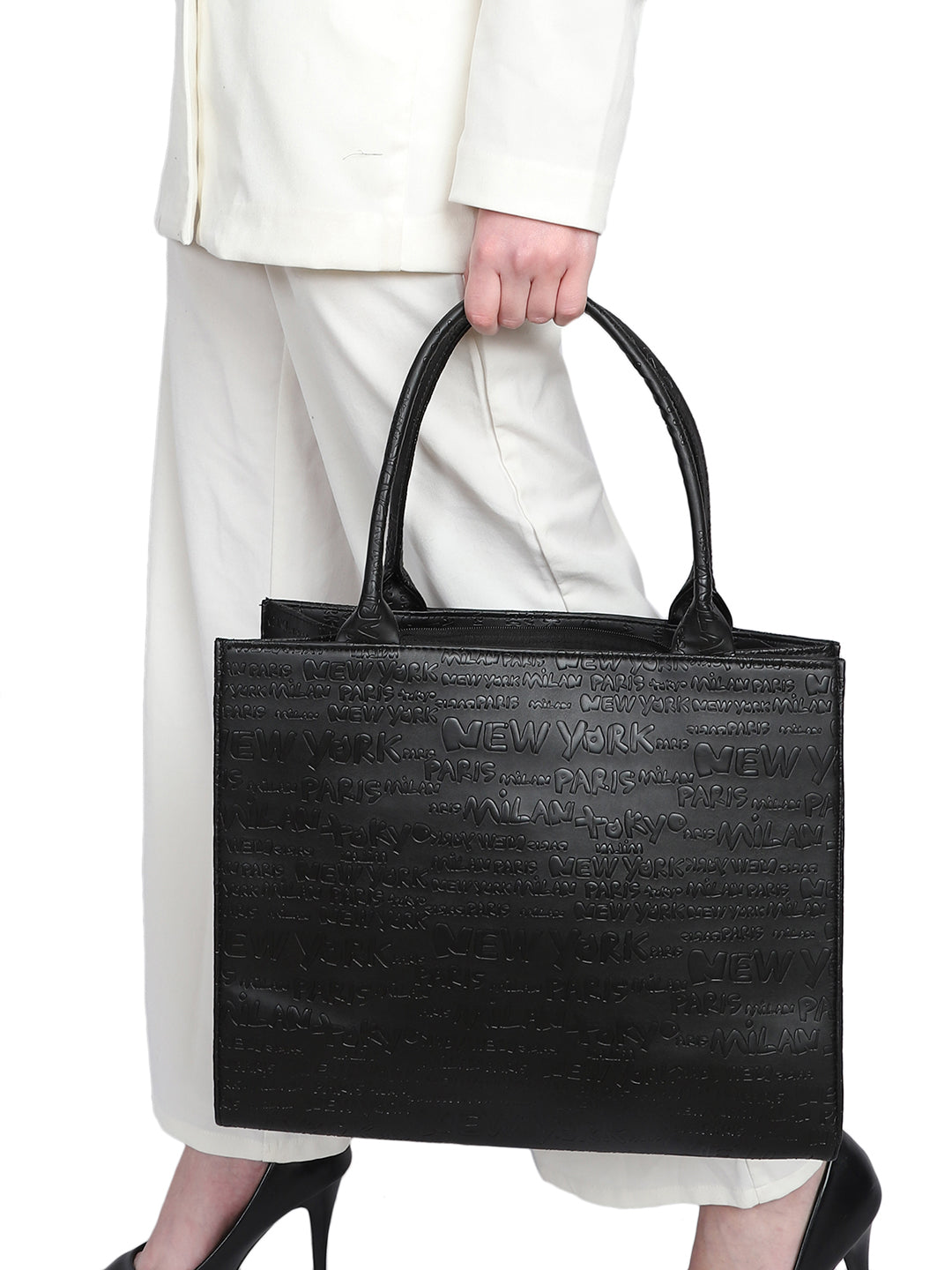MINI WESST Women's Black Tote Bag