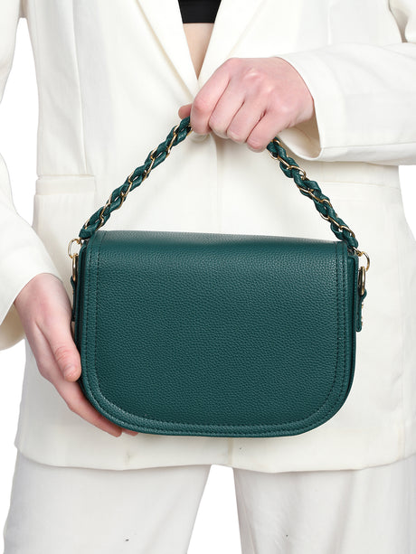 Women's Green Handheld Bag