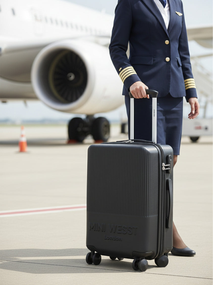 Mw London Black Set Of 3 Luggage