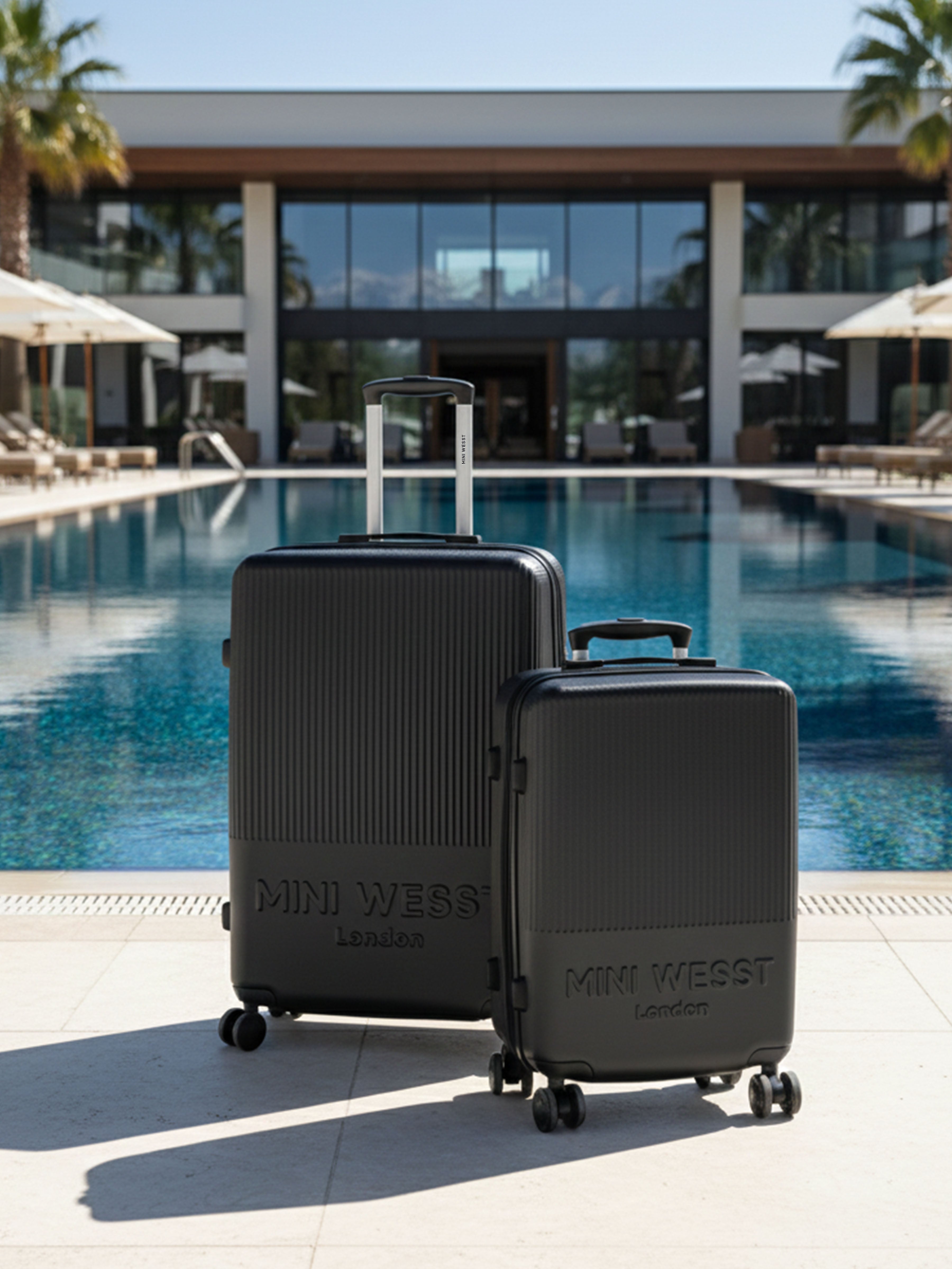 Mw London Black Set Of 2 Luggage