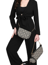 Women's Printed Shoulder & Sling Bag Both