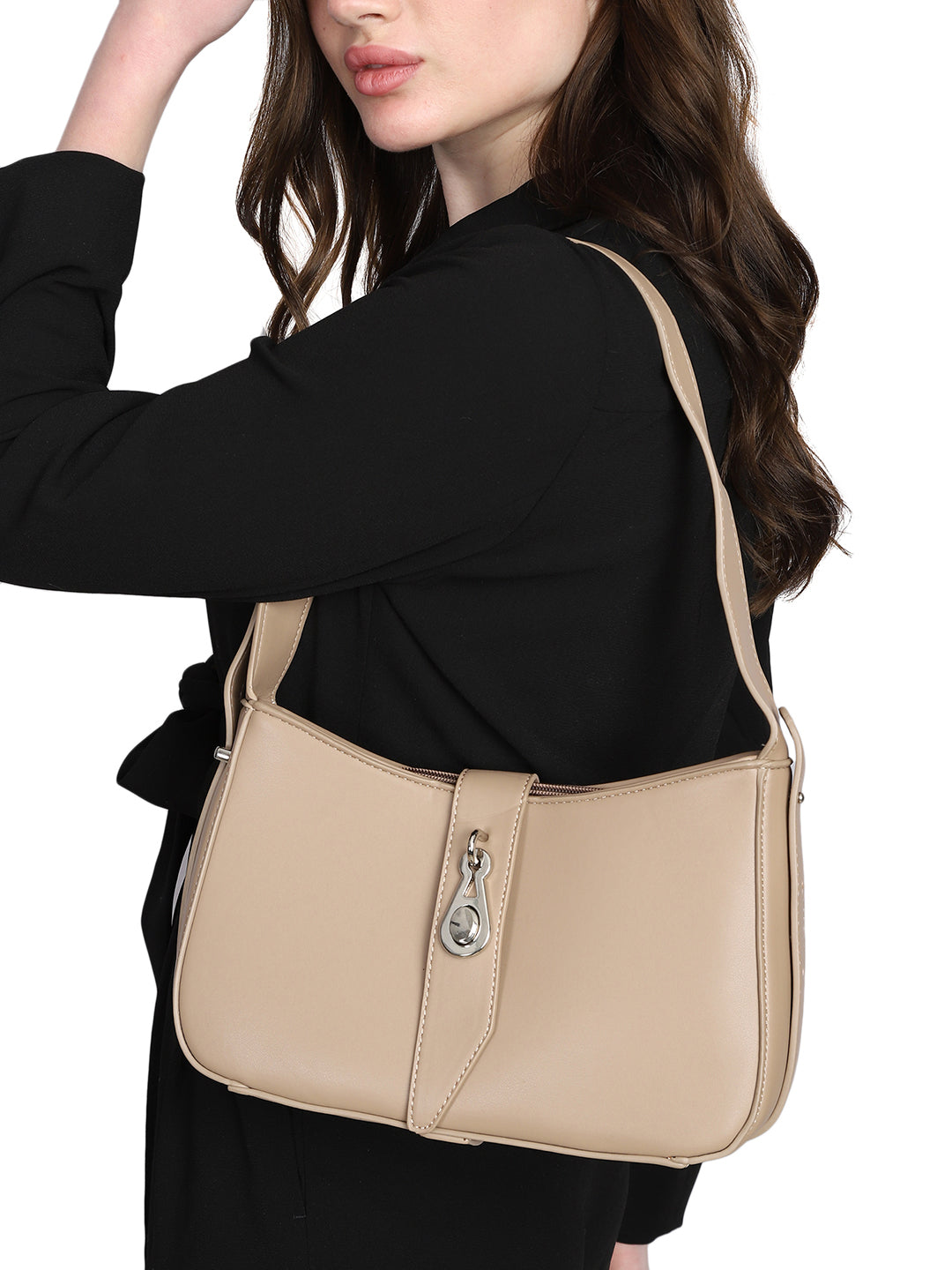 MINI WESST Women's Beige Handheld Bag
