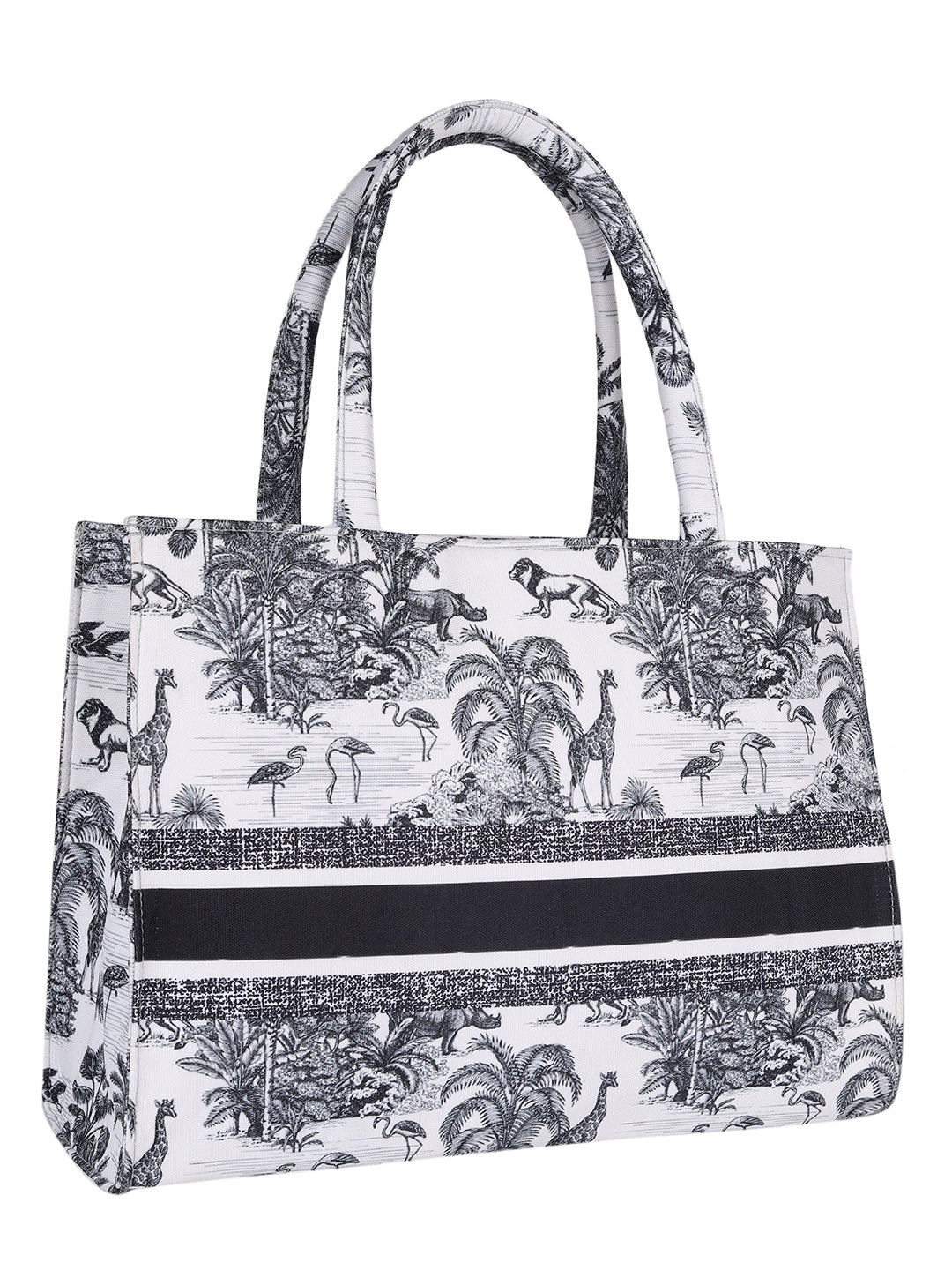 Women's Graphic Printed Canvas Tote Bag(MWCUS018)