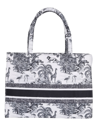 Women's Graphic Printed Canvas Tote Bag(MWCUS018)