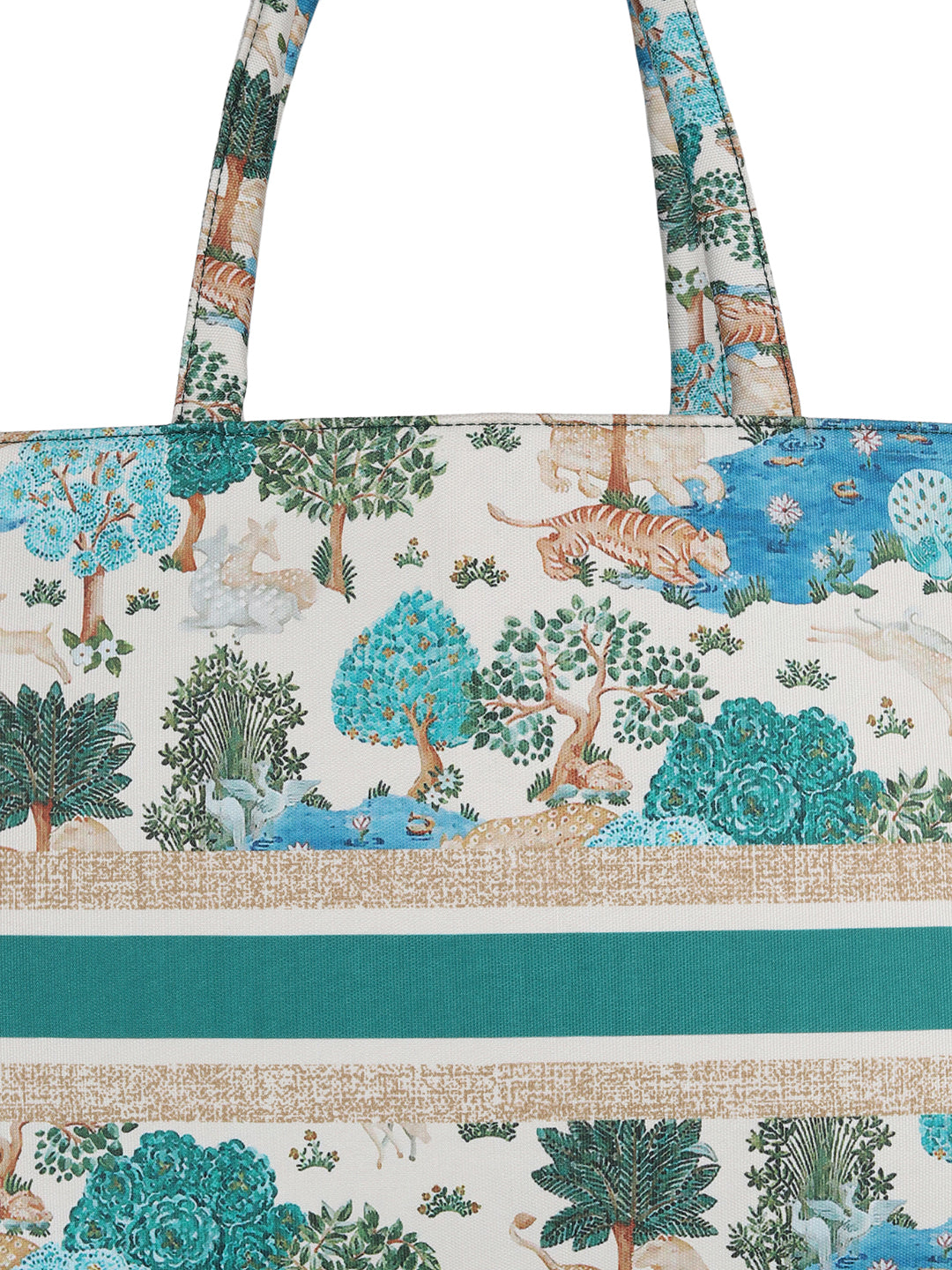 Women's Graphic Printed Canvas Tote Bag(MWCUS017)