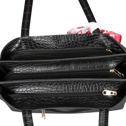 MINI WESST Women's Black Handbags(MWHB065BL)
