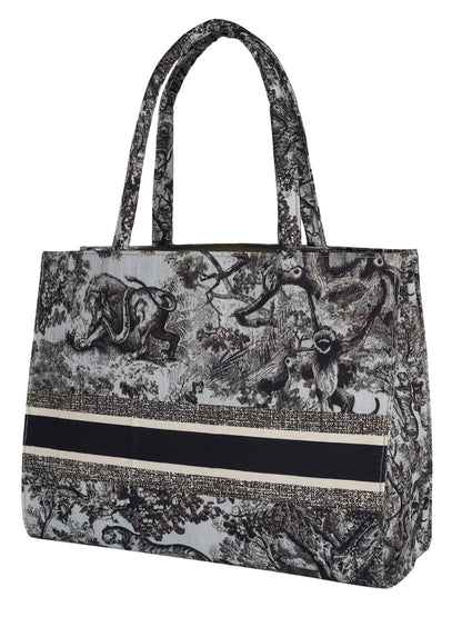 Women's Graphic Printed Canvas Tote Bag(MWCUS025)